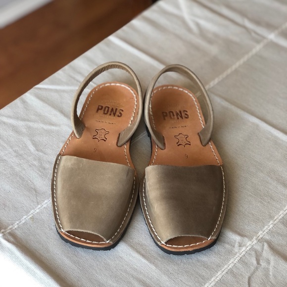 Taupe Pons Sandals - Picture 1 of 5